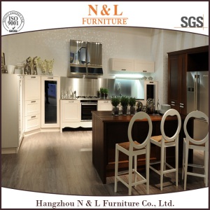 N&L Furniture Modular Design Maple Solid Wood Simple Kitchen Cabinet