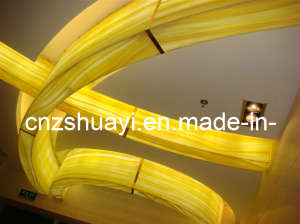 Yellow Faux Alabaster for Ceiling with Translucent Artificial Stone