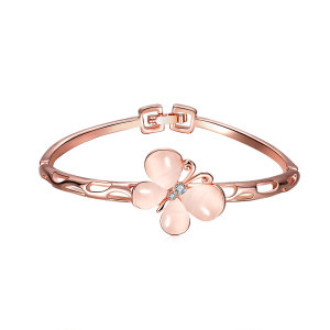 Butterly Diamond Gold Bangle Women Gold Jewelry